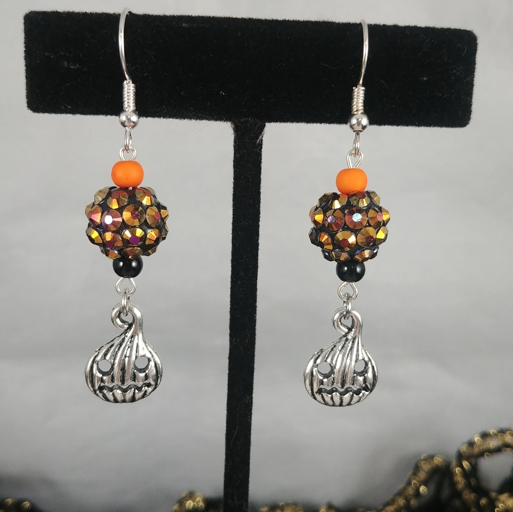Halloween earrings Jack-o'-lantern pumpkin